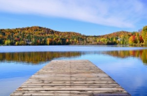A lake in Quebec, Canada in early fall
