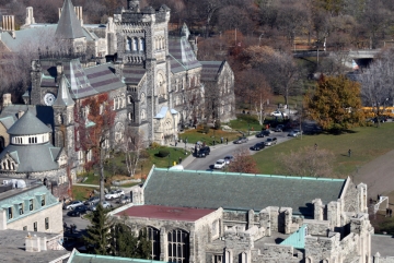 An aerial view of the University of Toronto, Ontario, Canada