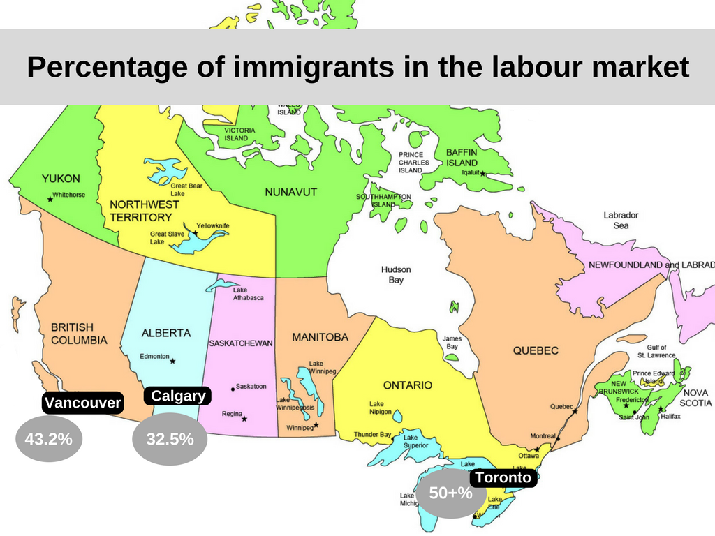 Nearly 25% of all Canadian workers now immigrants, new data shows