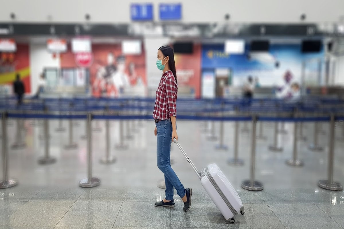 Traveller at airport