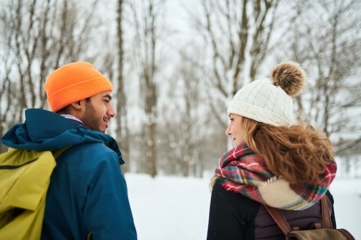 Couple taking a walk