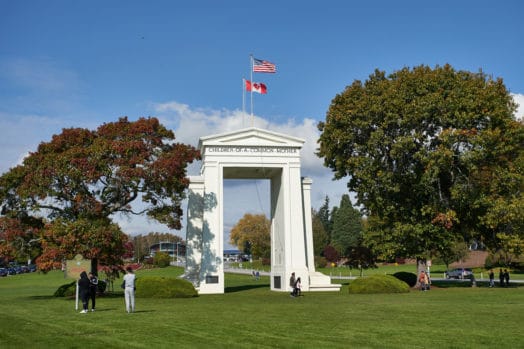 Peace Arch monument near Canada-U.S. border