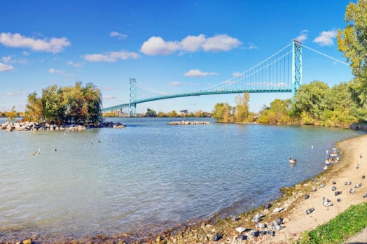 Ambassador Bridge in Windsor Ontario