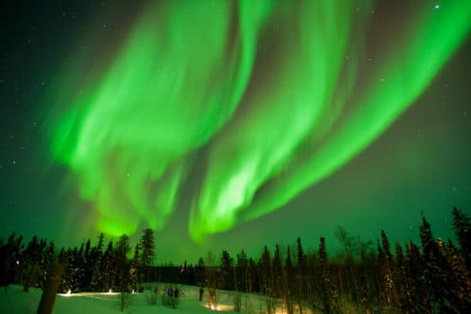 Aurora borealis in northern Canada
