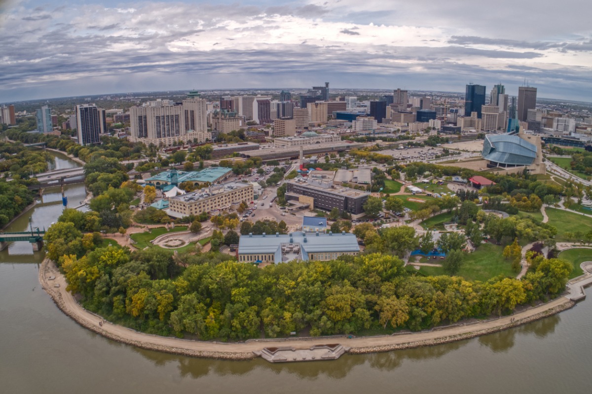 Aerial view of Winnipeg