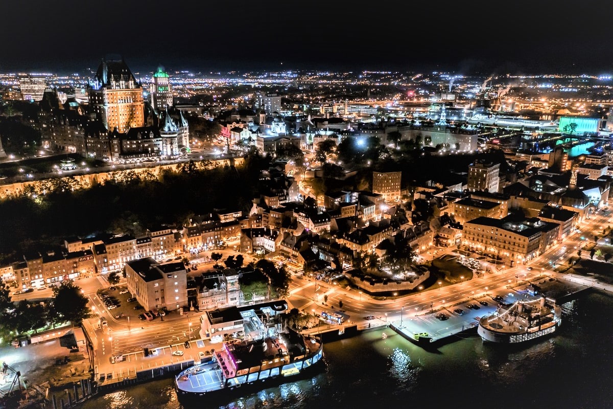 Quebec City view from drone