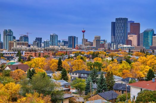 Calgary fall skyline