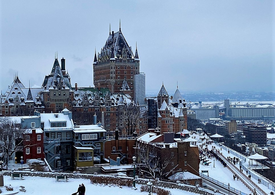 Ville de Quebec sous la neige
