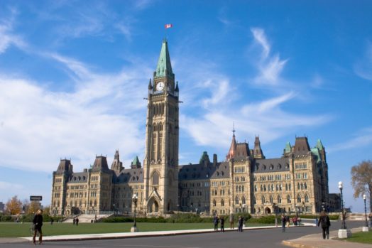Canadian parliamentary building in Ottawa