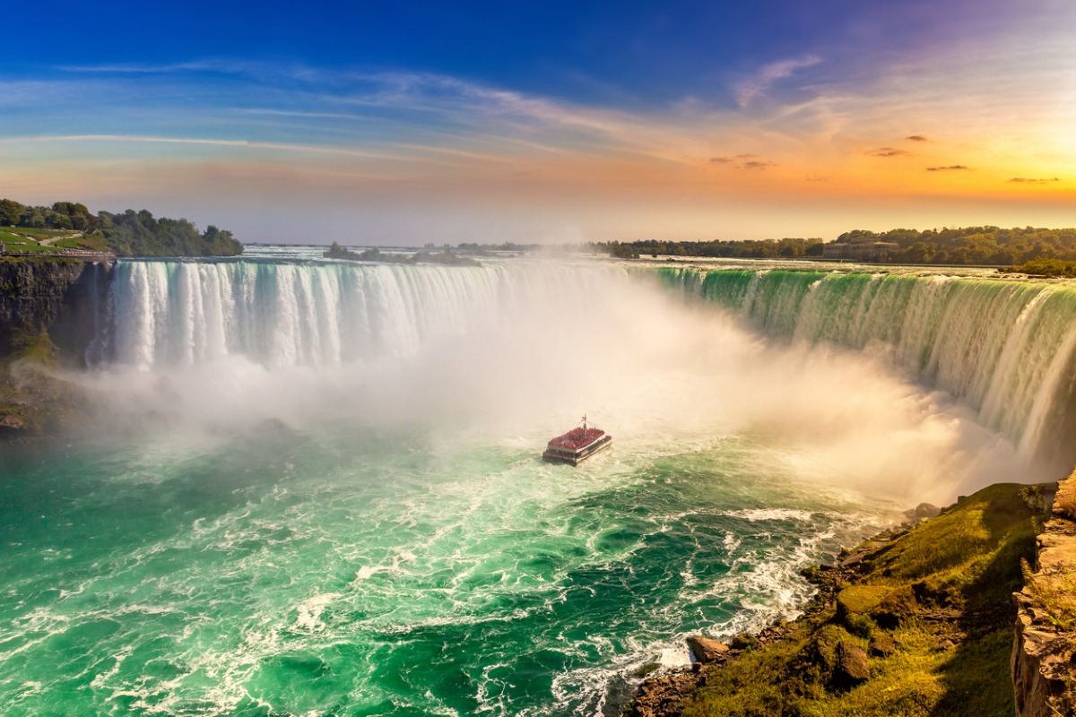 Niagara Falls at sunset