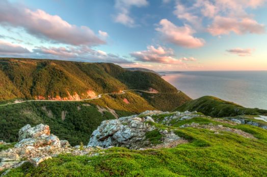 Sunset on the Cabot Trail in Nova Scotia