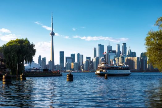 Toronto Island Ferry and CN Tower