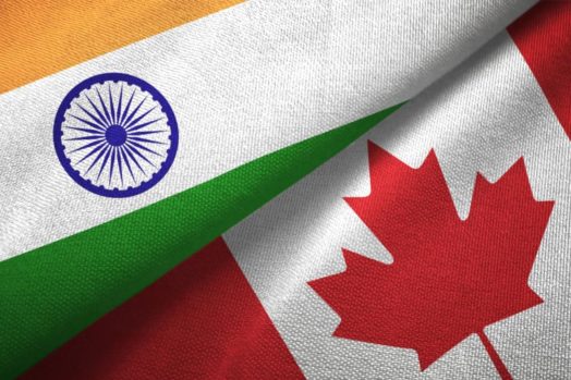 Indian and Canadian flag