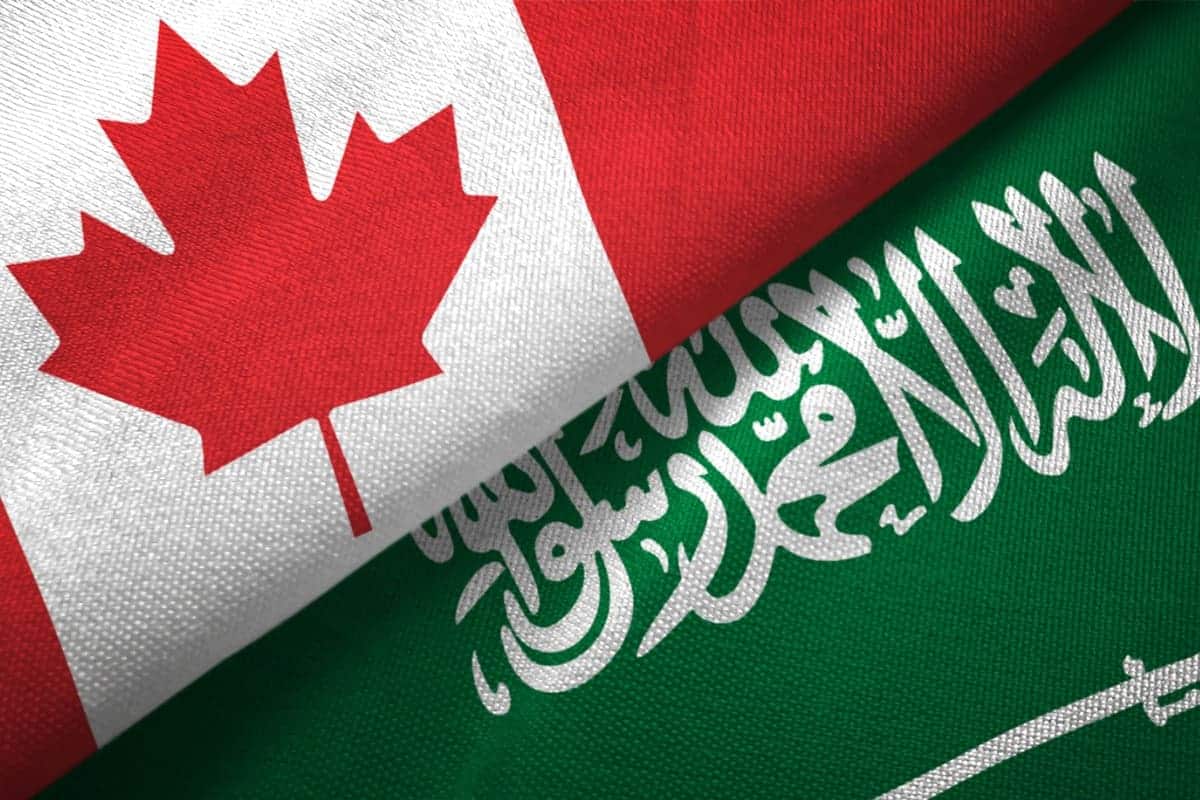Saudi and Canadian flag