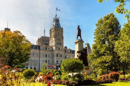 Edificio del parlamento en Quebec