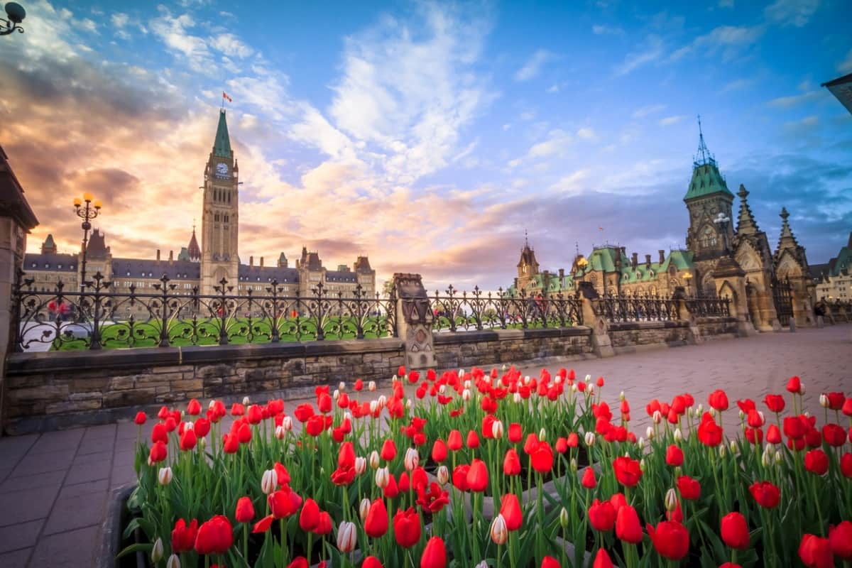Canadian parliament building in Ottawa