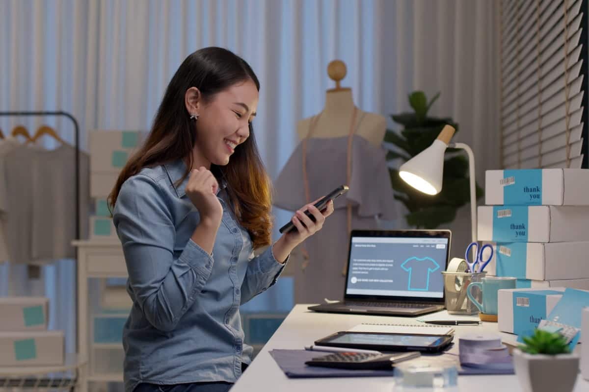 woman working with laptop