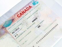 A picture of a Canadian visa