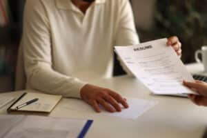 Handing out the resume