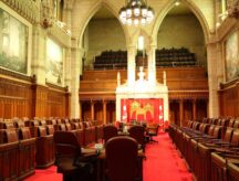 a picture of the Canadian parliament out of session.