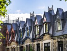 A picture of houses in Plateau, Mont Royal, Montreal