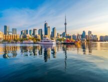 The city of Toronto at dawn