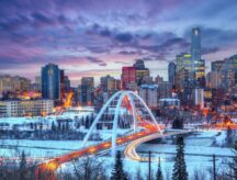 A view of Calgary during the winter time.