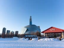 A view of Winnipeg in the winter time.