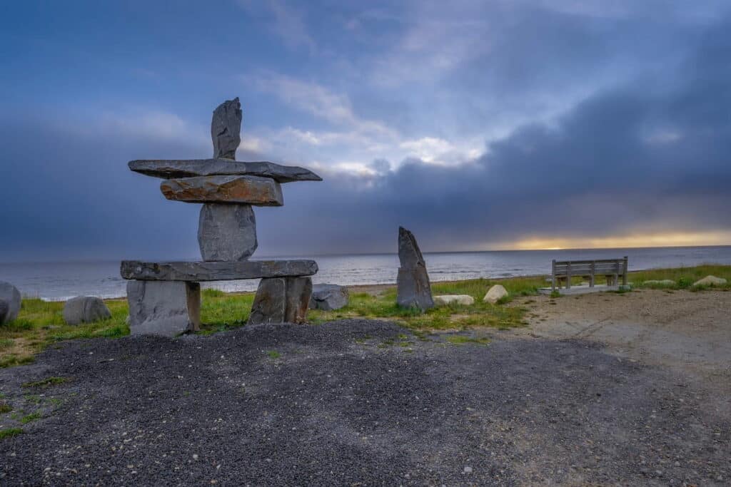 The Manitoba coast on a cloudy day.