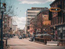 A view of a tranquil street in Moncton New Brunswick