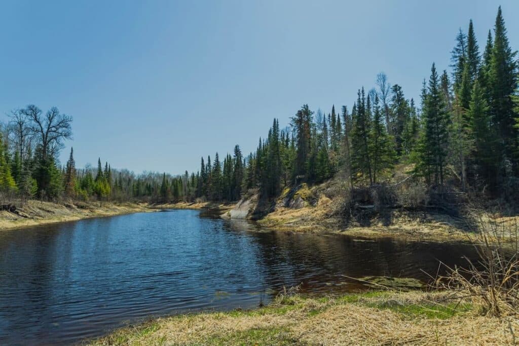 A provincial park in Manitoba during early spring