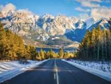 A road to hot springs