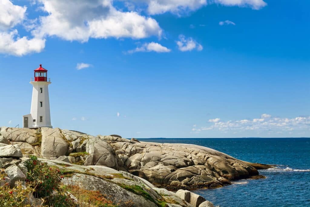 A view of Peggy's Cove in Nova Scotia.