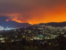 A view of the wildfires near Kelowna last year.