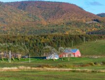 Sunset nears on a autumn day in rural Cape Breton, NS, Canada