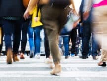 Busy people on a street