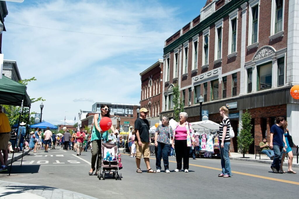 Visitors throng the streets at Barre's annual Heritage Days Festival in Vermont