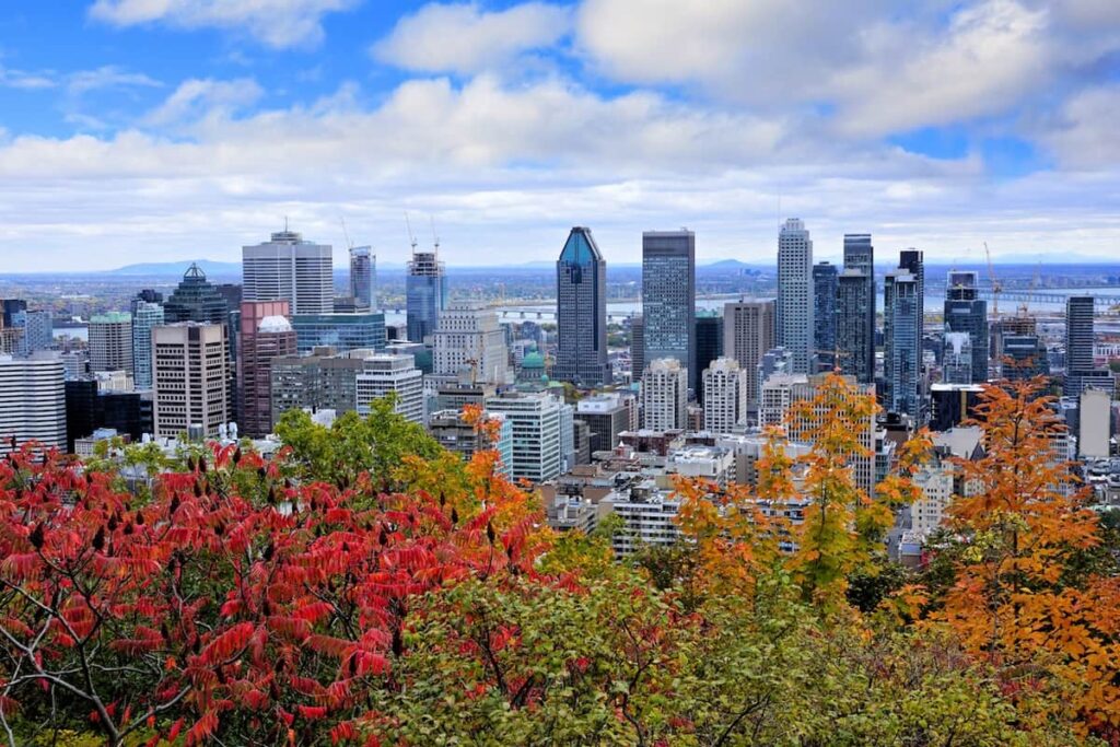 A view of Montreal on a spring day.