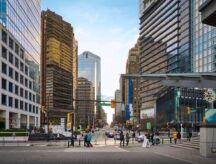A view of a Vancouver street on a spring morning.