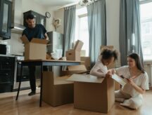 family moving into new house