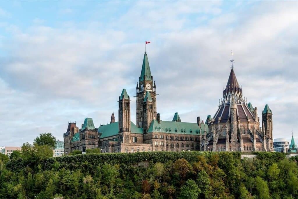 Parliament Hill in Ottawa, Ontario, Canada.