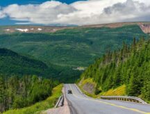 A long highway in Gros Morne, Newfoundand.