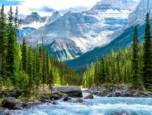 The Mistaya River in Banff, Alberta.