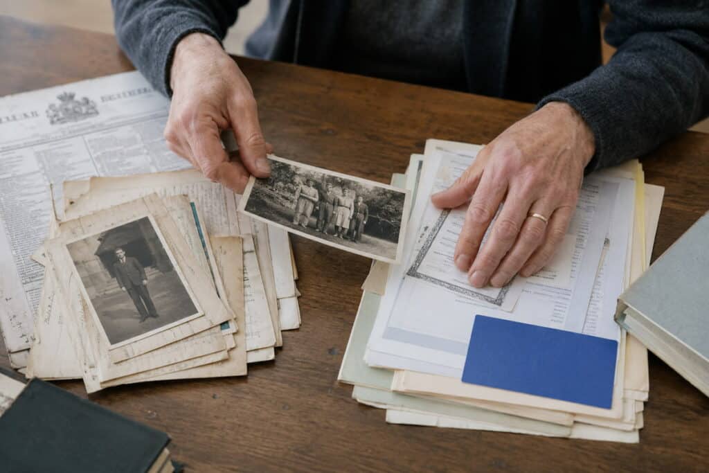A citizenship by descent applicant goes through their documents that they will attach in support of their application.