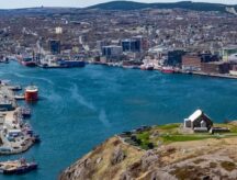 St. John’s, Newfoundland's Harbour and Cityscape.
